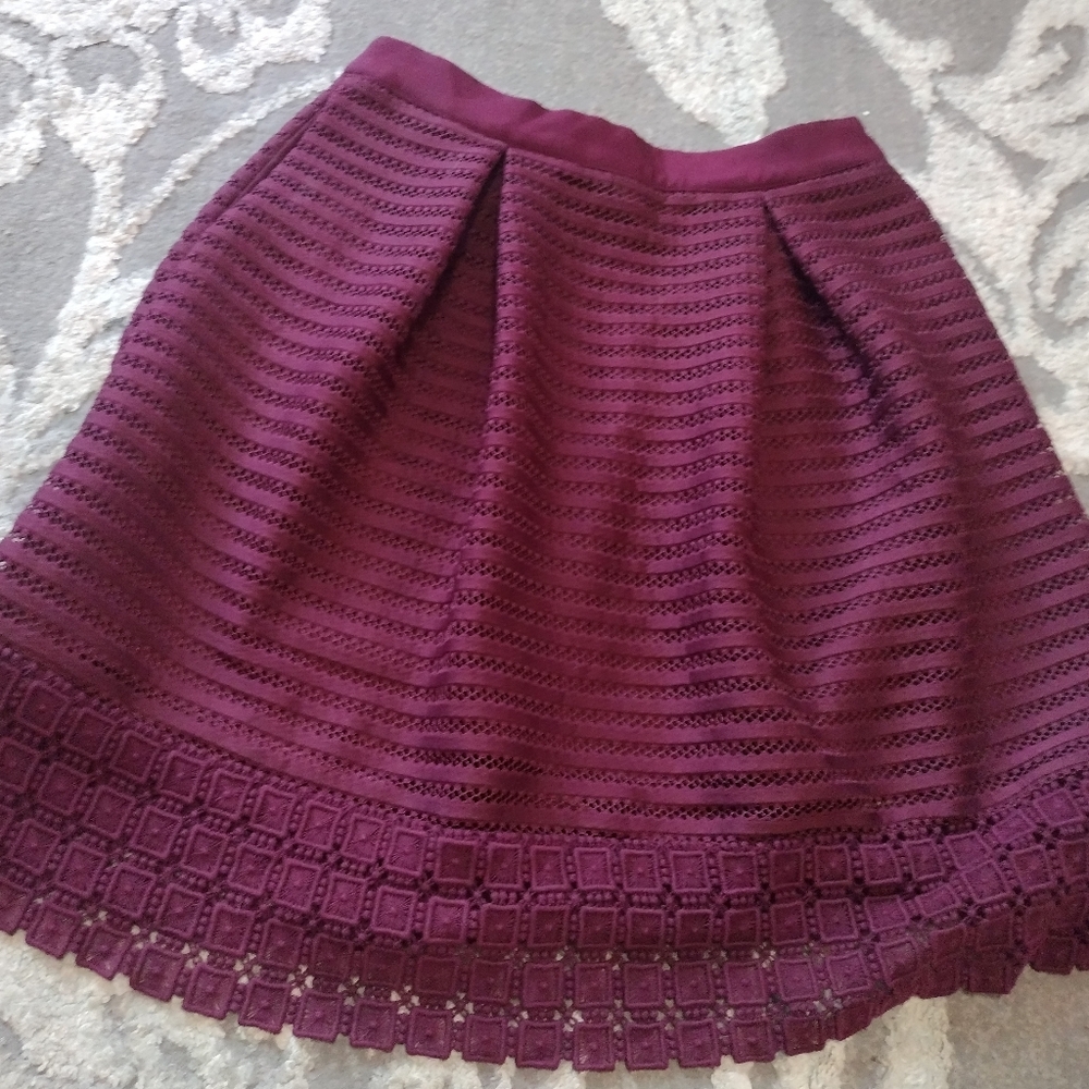 Ted Baker lotee Geometric Semi Sheer Skirt - Picture 2 of 8